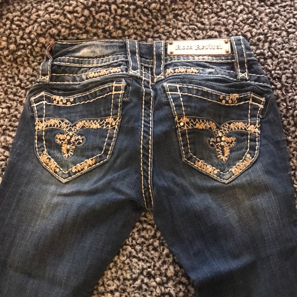 Dark blue jeans!